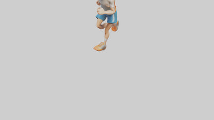 Cartoon Marathon Runner model 3D model