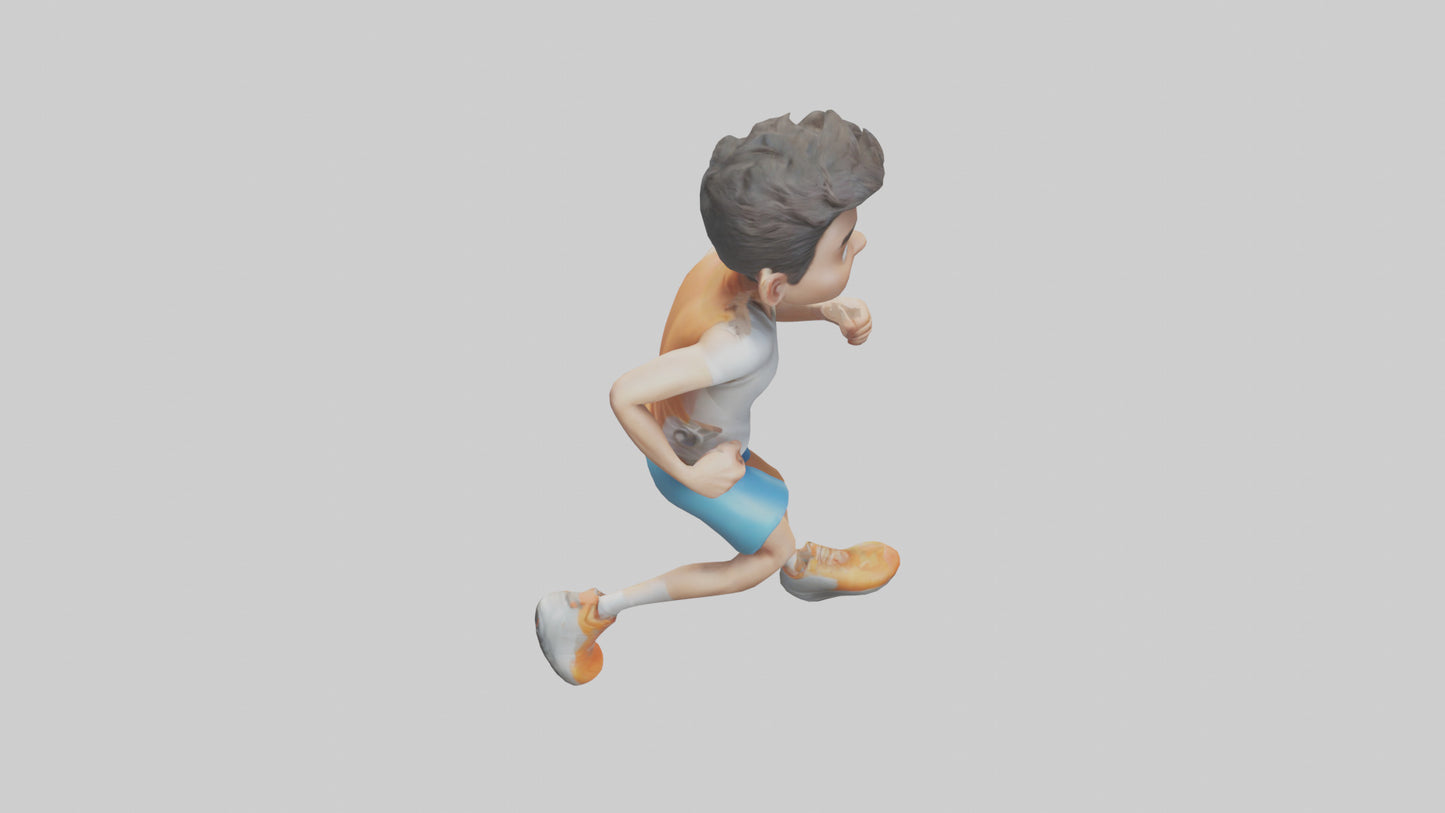 Cartoon Marathon Runner model 3D model