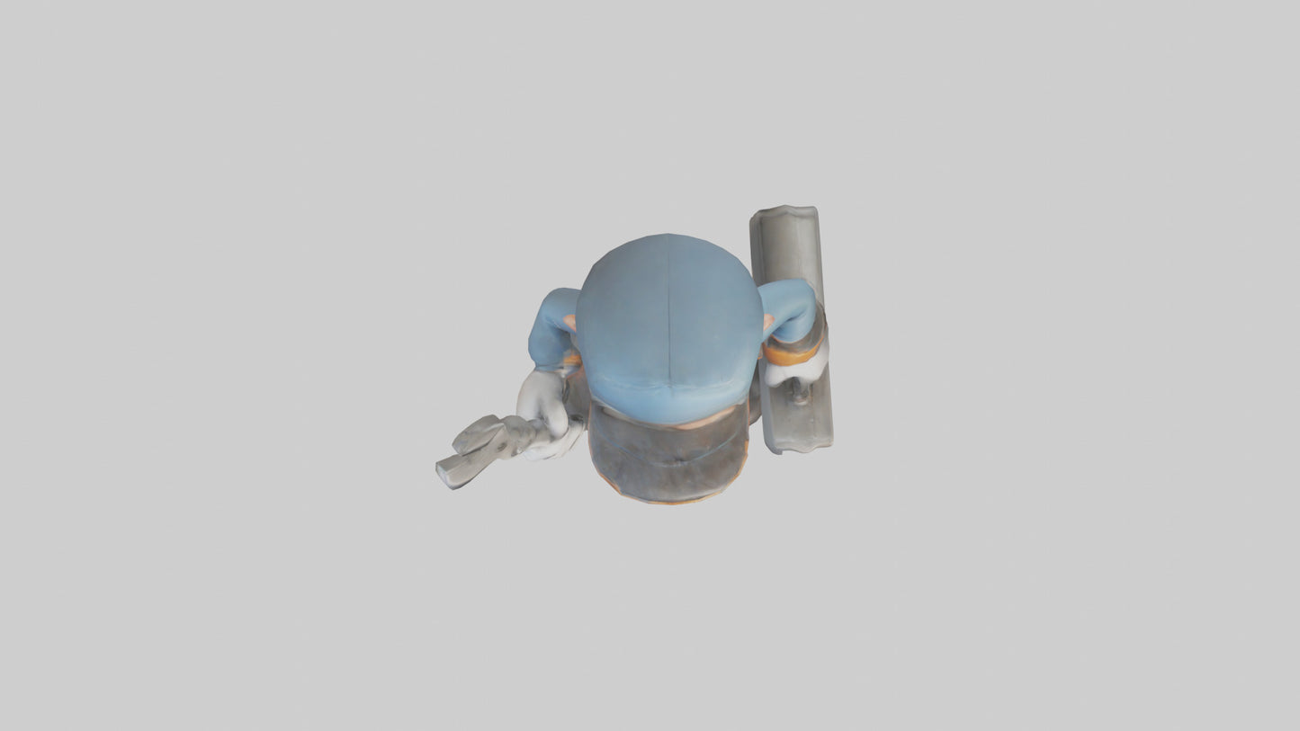 Cartoon Mechanic Assistant model 3D model