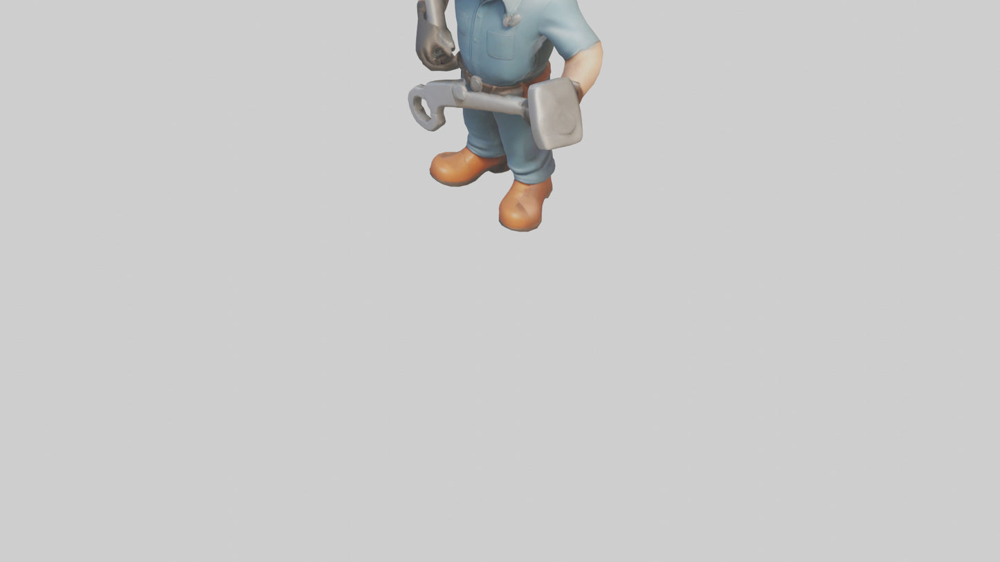 Cartoon Mechanic model 3D model