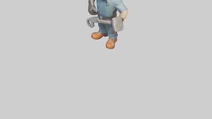 Cartoon Mechanic model 3D model