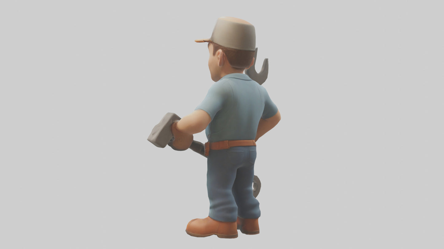Cartoon Mechanic model 3D model
