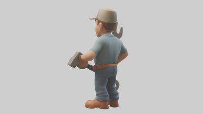 Cartoon Mechanic model 3D model