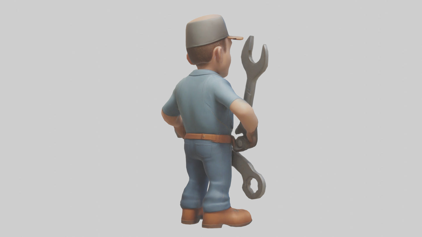 Cartoon Mechanic model 3D model