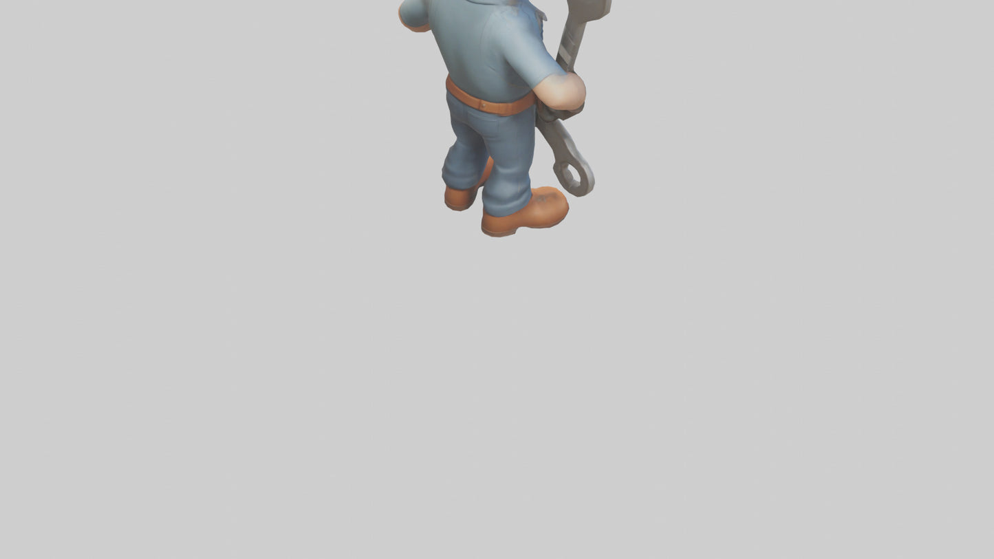 Cartoon Mechanic model 3D model