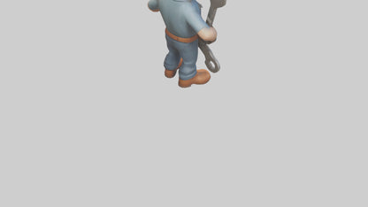 Cartoon Mechanic model 3D model