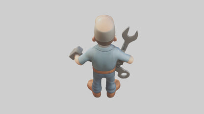 Cartoon Mechanic model 3D model