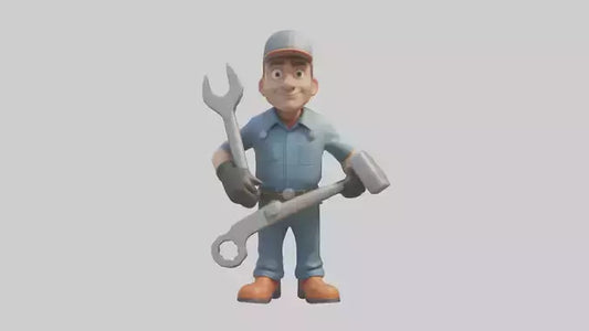 Cartoon Mechanic model 3D model