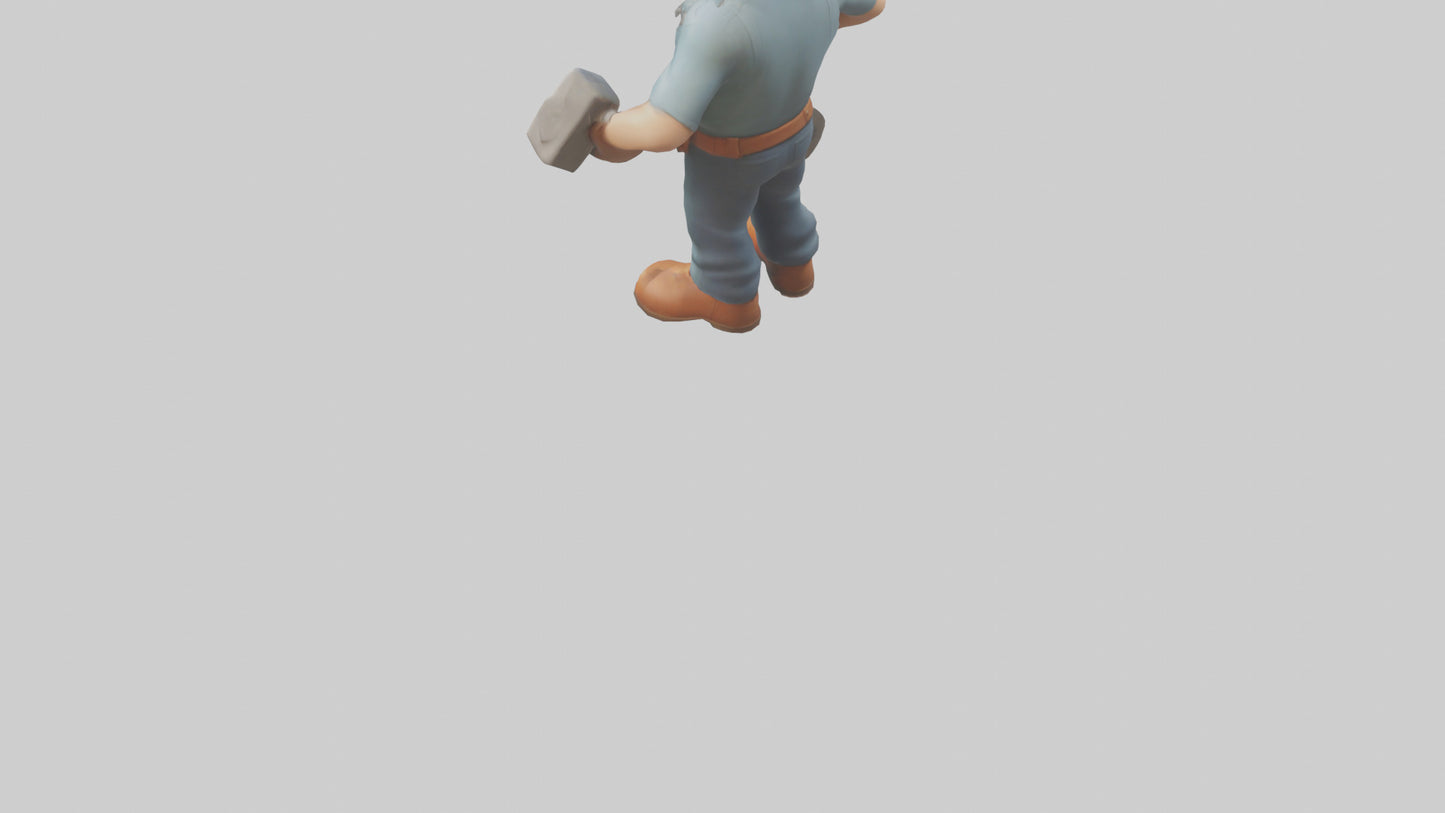 Cartoon Mechanic model 3D model