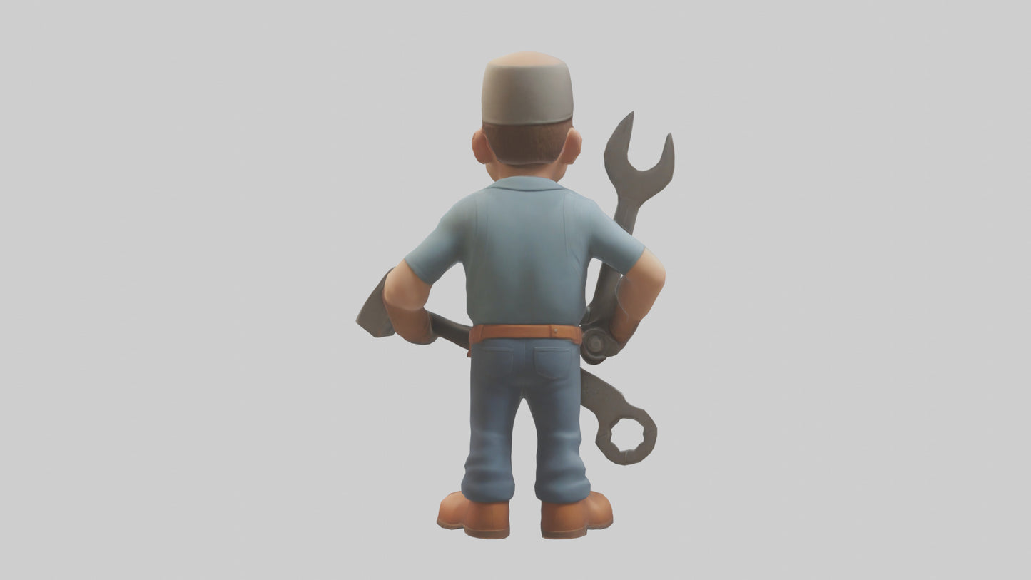 Cartoon Mechanic model 3D model