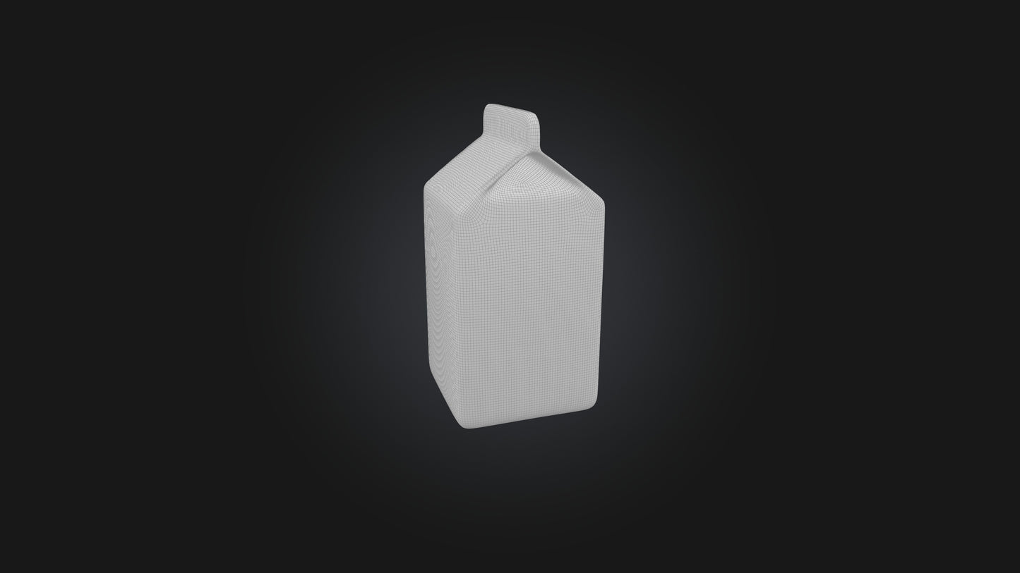 Cartoon Milk Carton 3D model