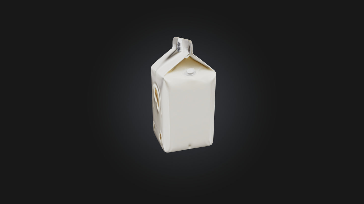 Cartoon Milk Carton 3D model