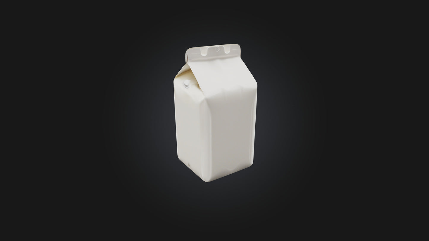 Cartoon Milk Carton 3D model