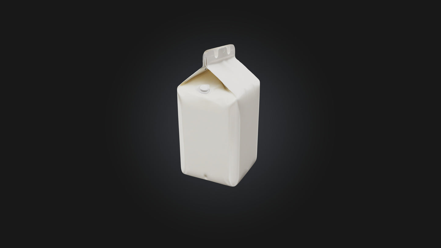 Cartoon Milk Carton 3D model