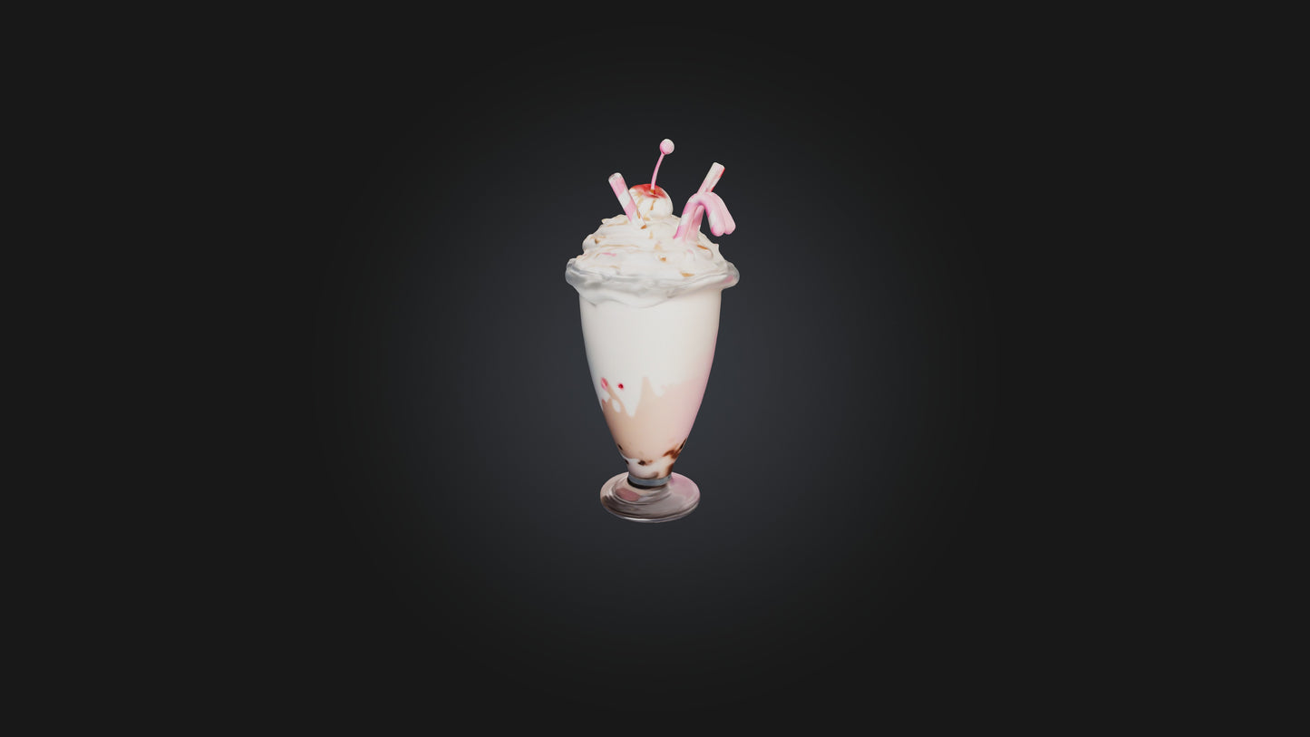 Cartoon Milkshake 3D model