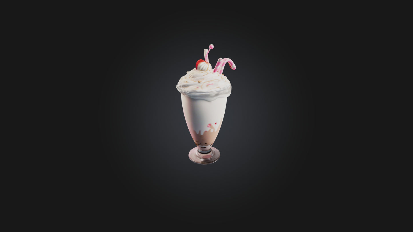 Cartoon Milkshake 3D model