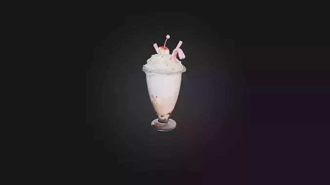 Cartoon Milkshake 3D model