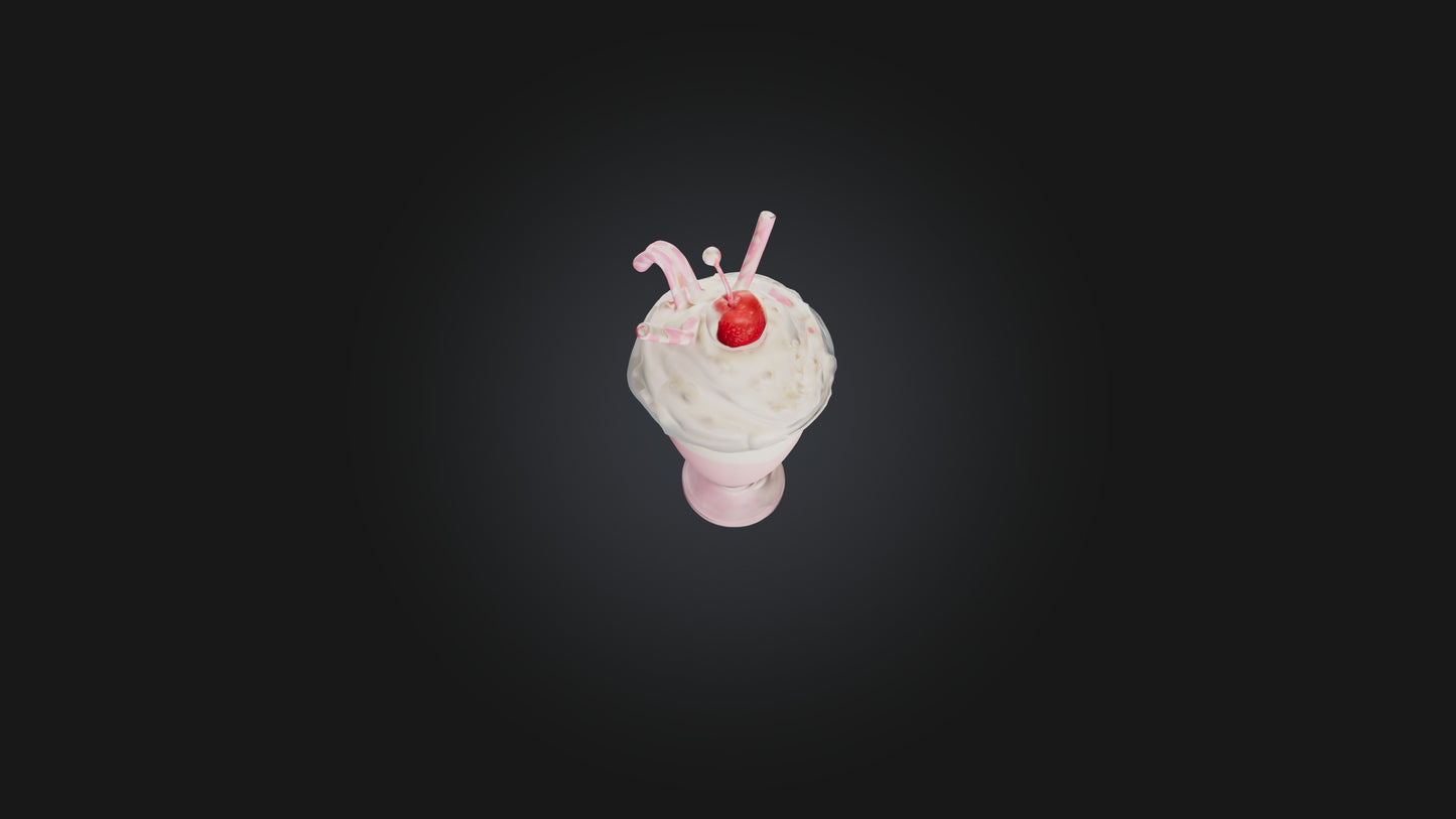 Cartoon Milkshake 3D model