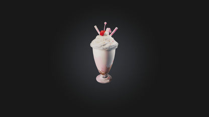 Cartoon Milkshake 3D model