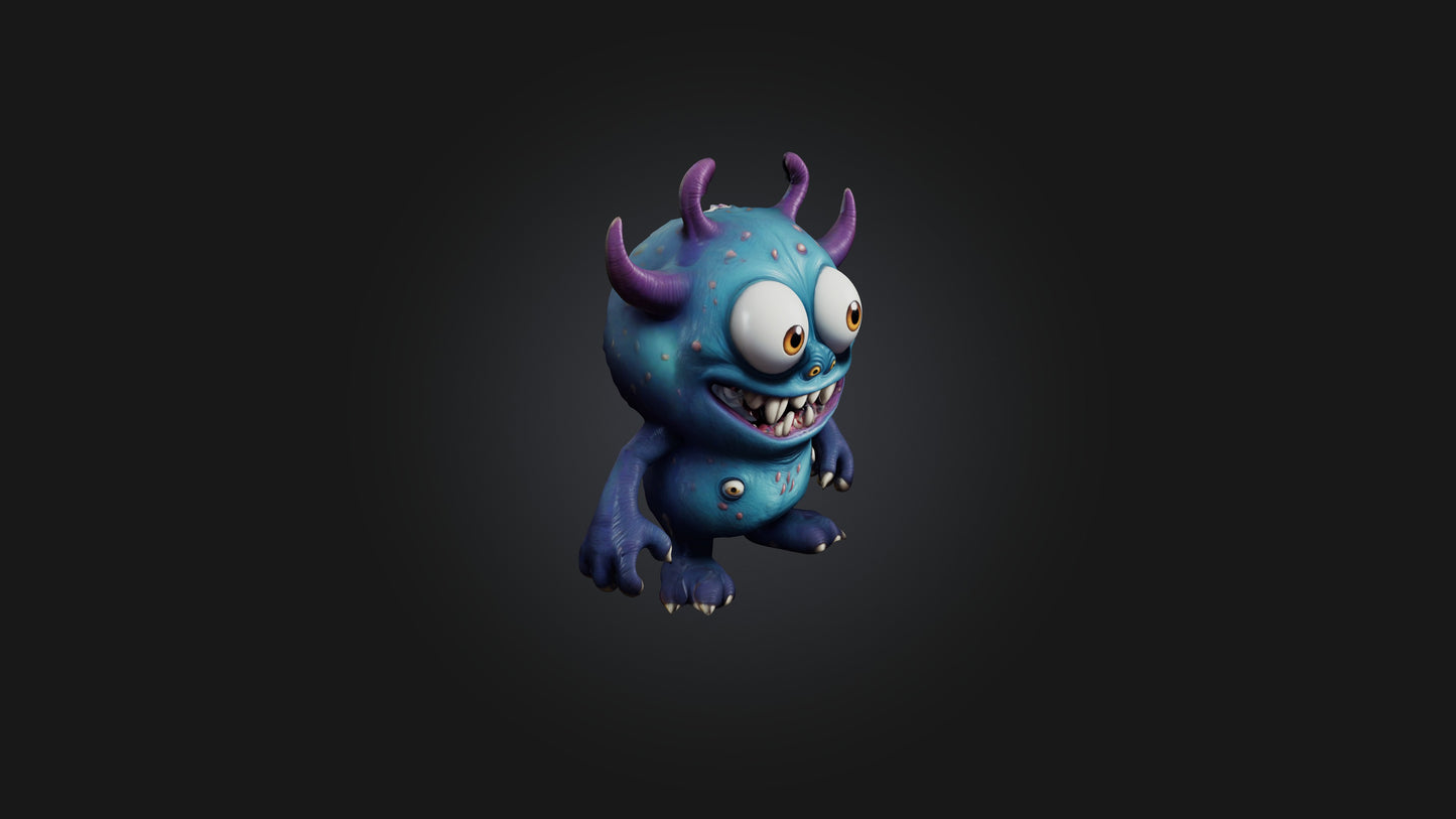 cartoon monster 3D model