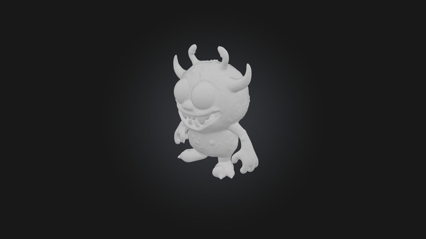 cartoon monster 3D model