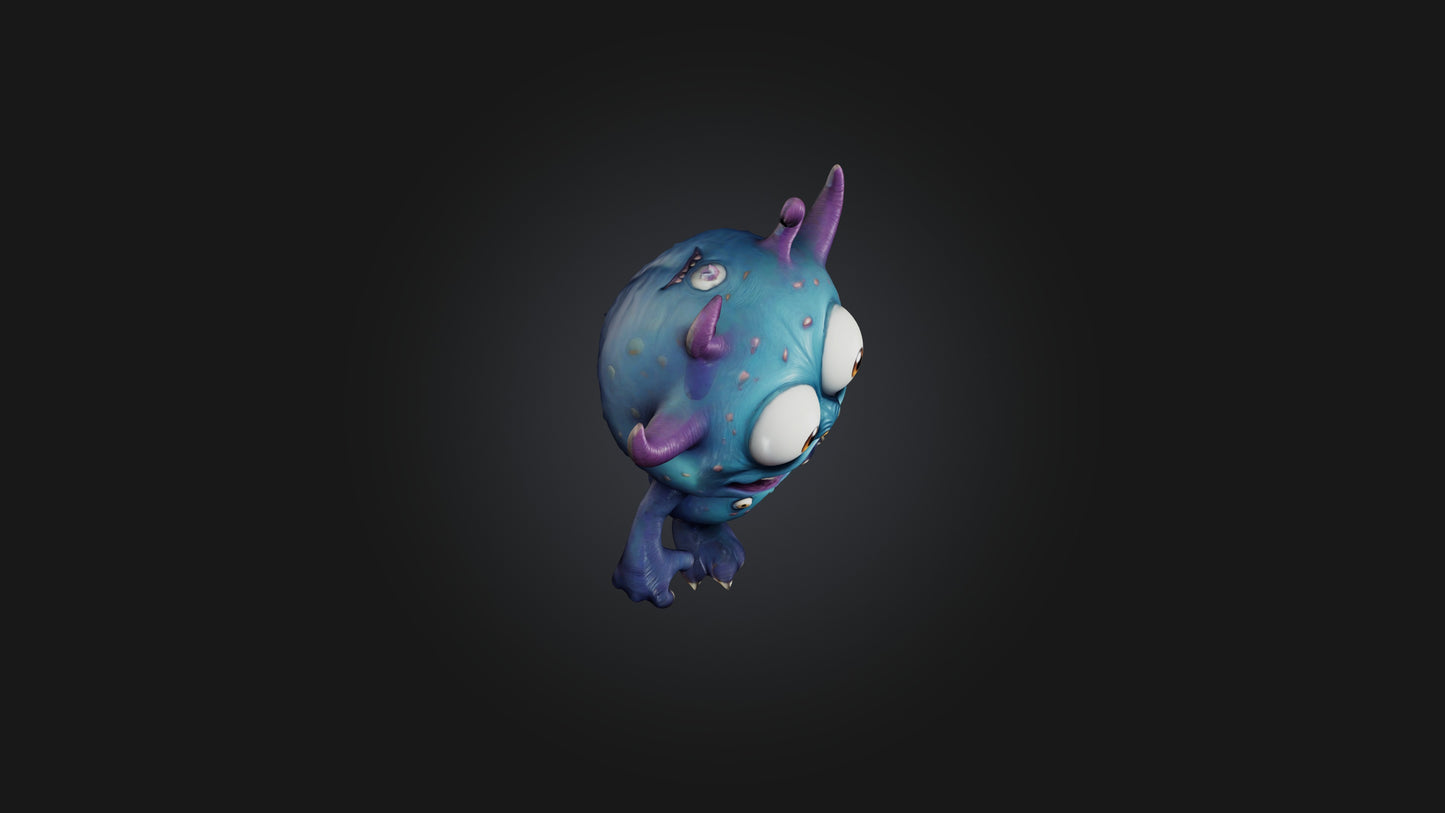 cartoon monster 3D model