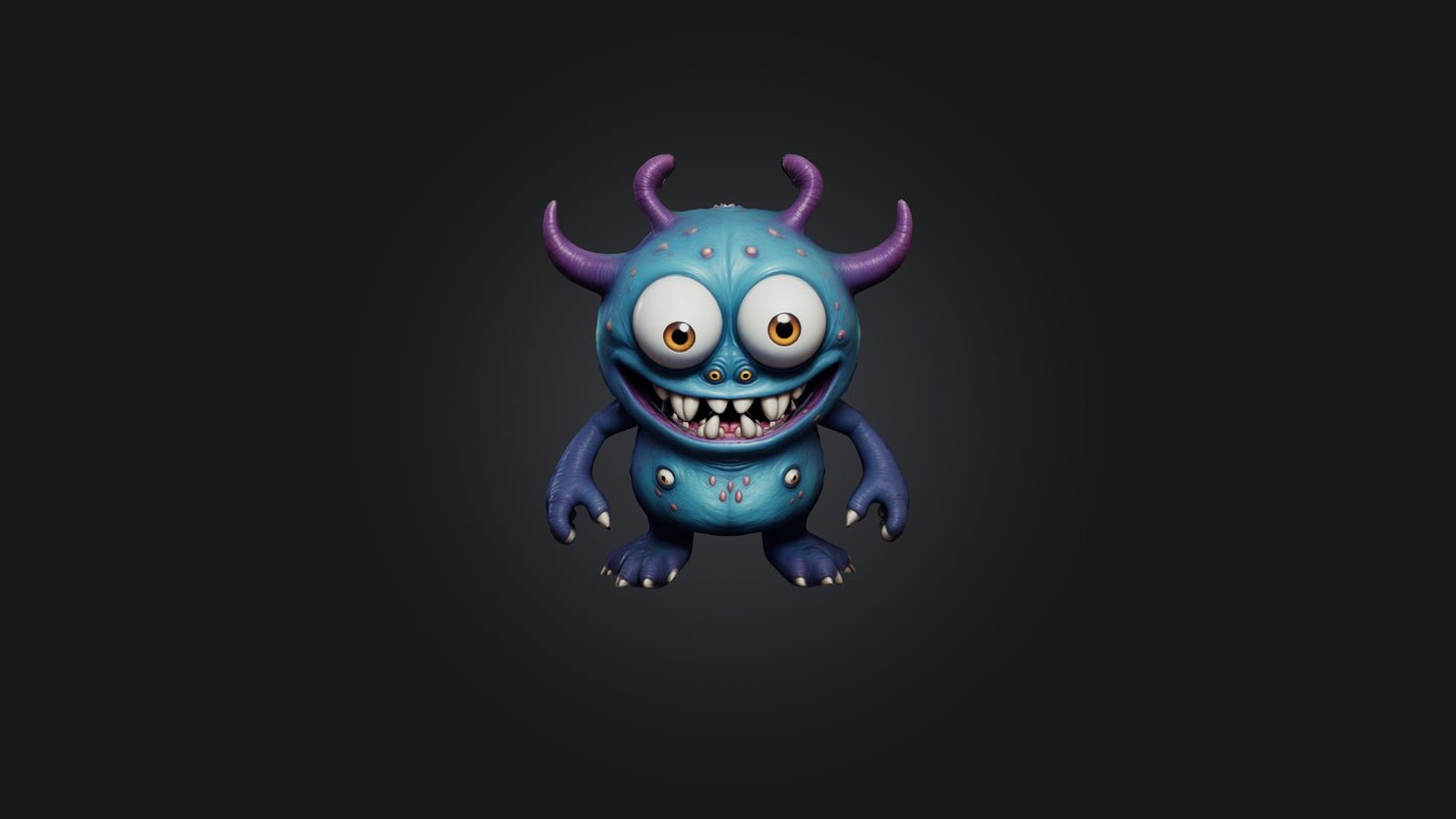 cartoon monster 3D model