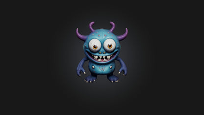 cartoon monster 3D model