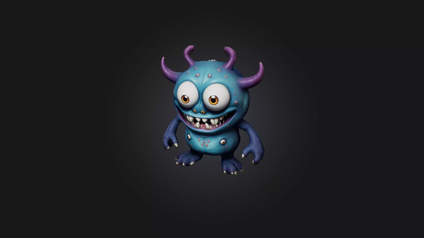 cartoon monster 3D model
