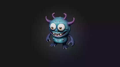 cartoon monster 3D model