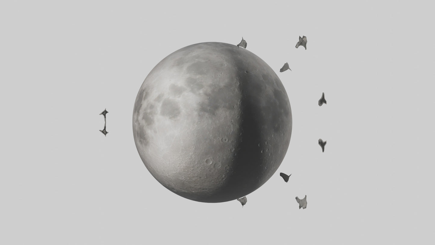 Cartoon Moon model 3D model