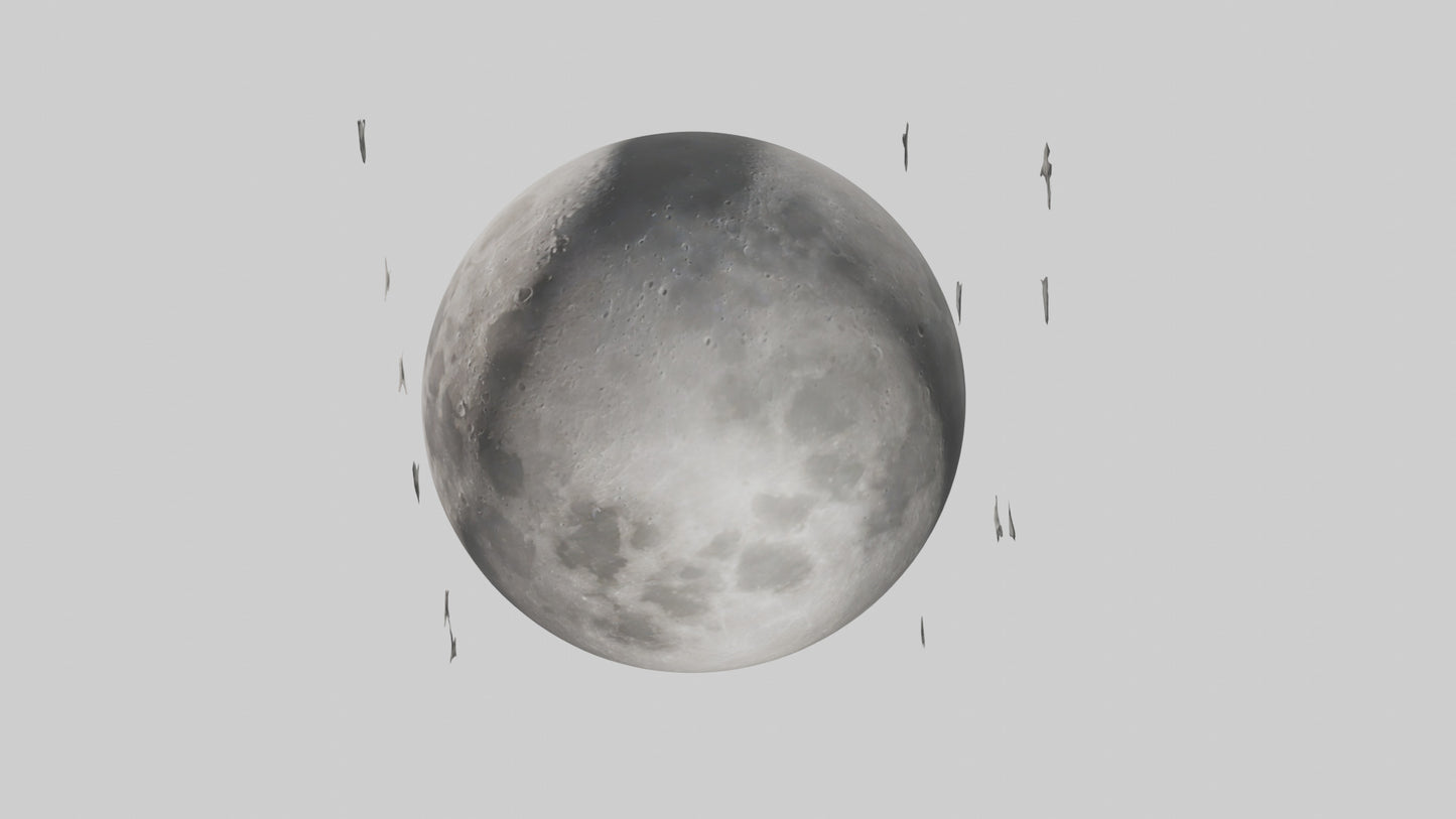 Cartoon Moon model 3D model