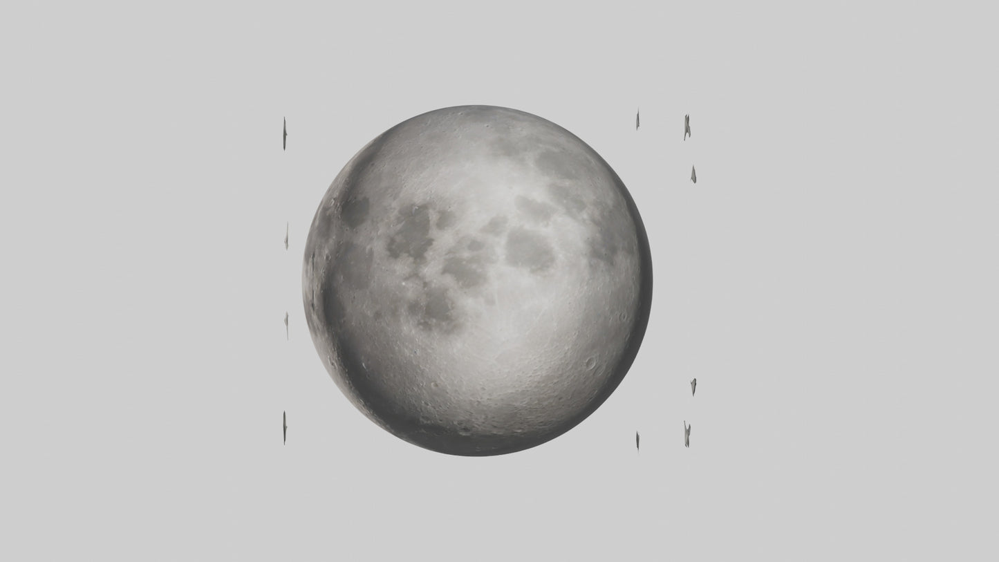 Cartoon Moon model 3D model