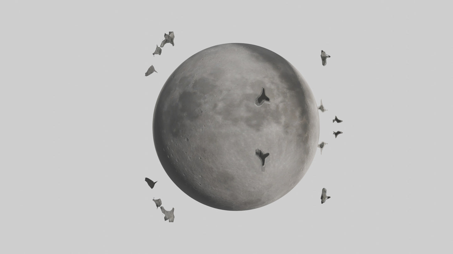 Cartoon Moon model 3D model