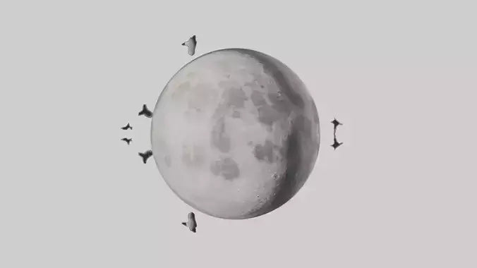 Cartoon Moon model 3D model
