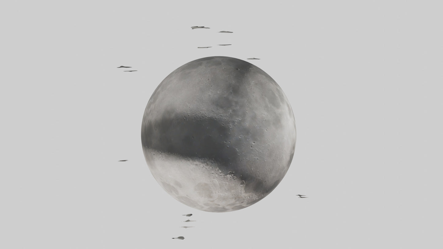 Cartoon Moon model 3D model