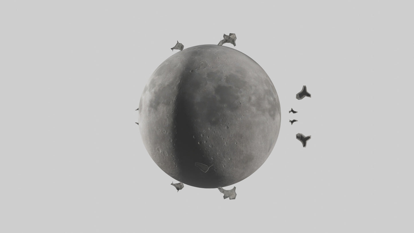 Cartoon Moon model 3D model