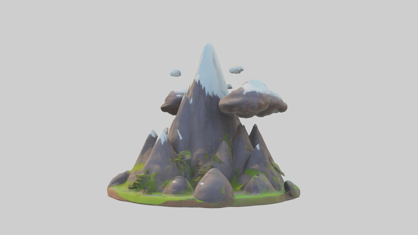 Cartoon Mountain model 3D model