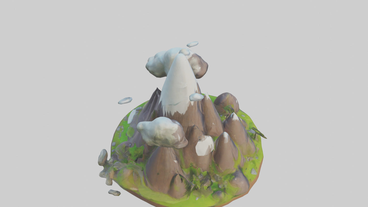 Cartoon Mountain model 3D model