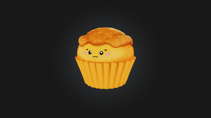 3D model Cartoon Muffin VR / AR / low-poly