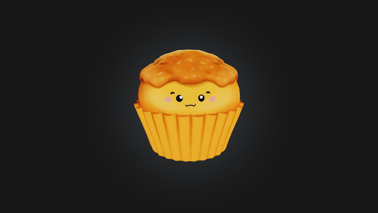 3D model Cartoon Muffin VR / AR / low-poly