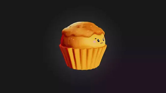 3D model Cartoon Muffin VR / AR / low-poly