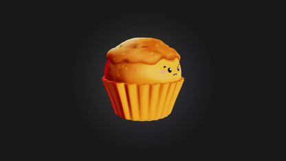 3D model Cartoon Muffin VR / AR / low-poly