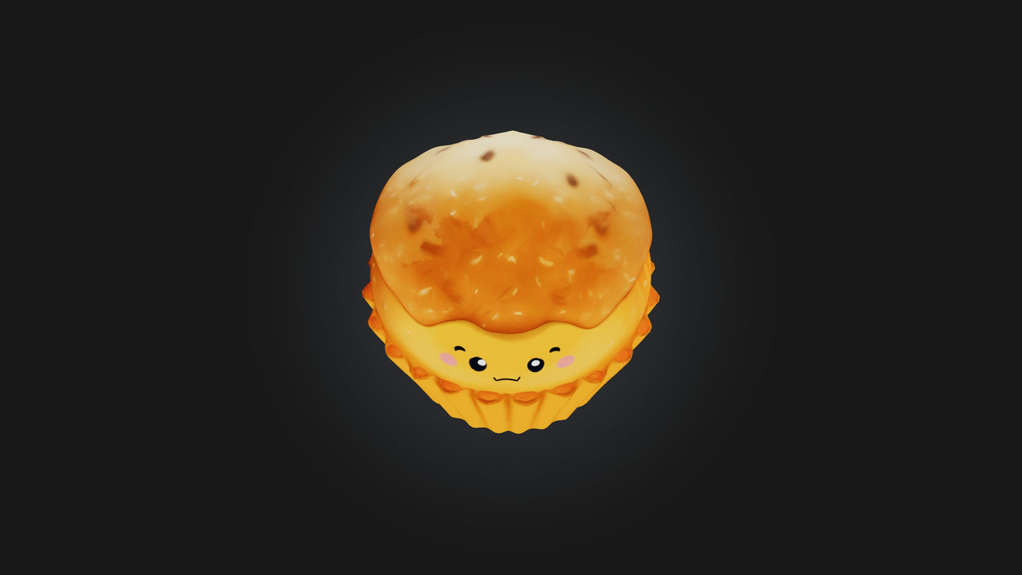 3D model Cartoon Muffin VR / AR / low-poly