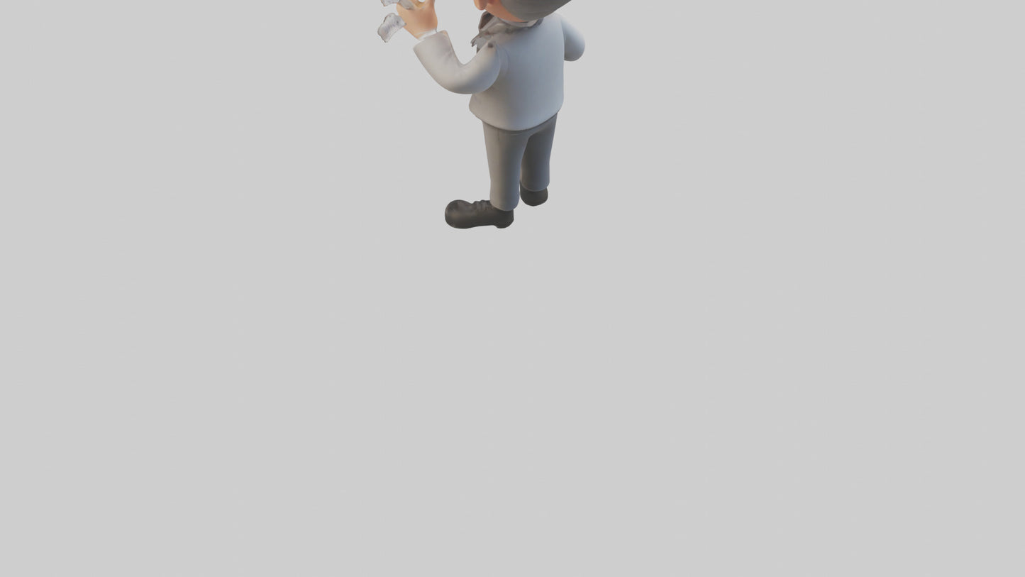 Cartoon Music Teacher model 3D model