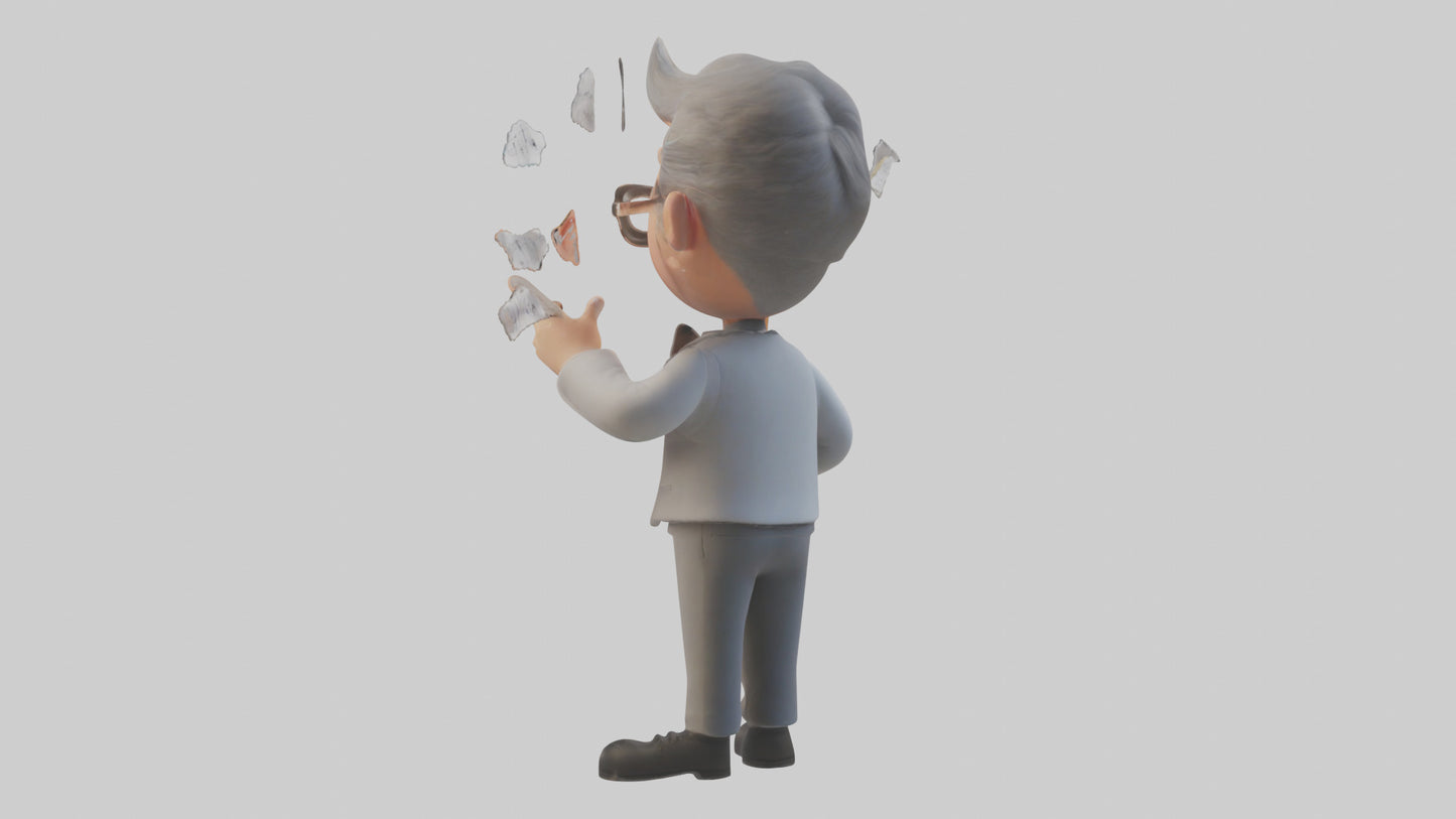 Cartoon Music Teacher model 3D model