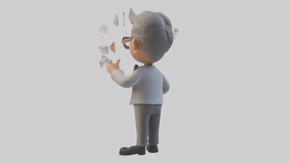 Cartoon Music Teacher model 3D model
