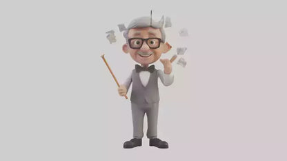 Cartoon Music Teacher model 3D model