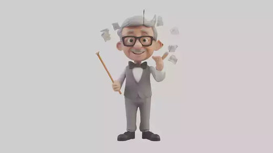 Cartoon Music Teacher model 3D model