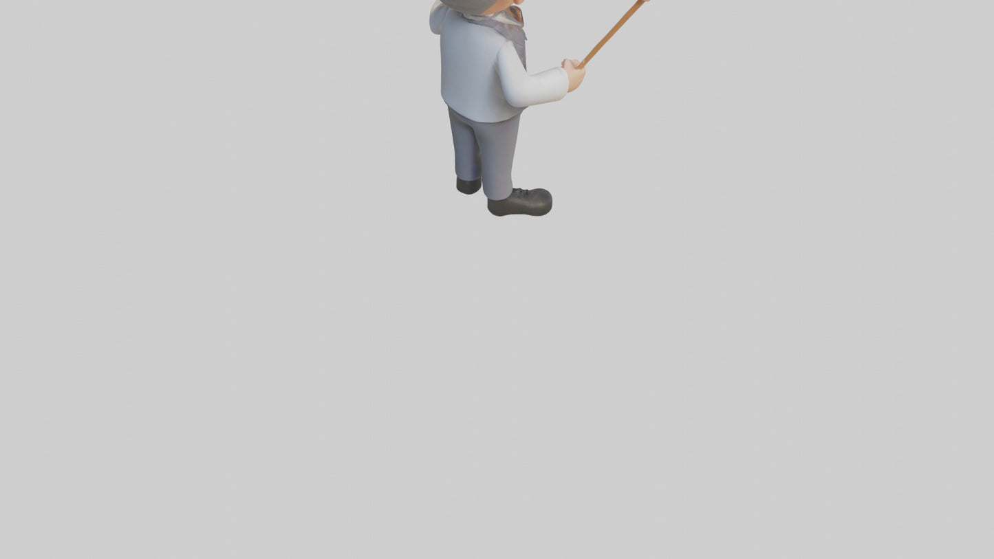 Cartoon Music Teacher model 3D model